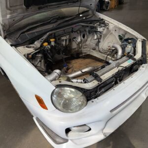 JDM SUBARU WRX STI VERSION 7 RIGHT HAND DRIVE FRONT CUT SHELL 2002-2003 , CONVERTED FRONT MOUNT INTER COOLER , HKS PARTS AND TOMMY KAIRA