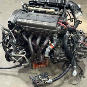 JDM TOYTA 4A-GE BLACK TOP ENGINE 1.6LITER WITH MANUEL TRANSMISSION , ECU , UNCUT WIRE